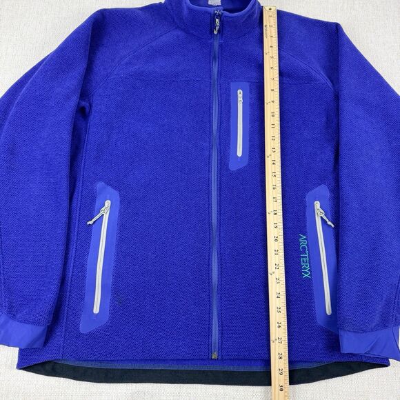 ARC'TERYX Polartec Strato Full Zip Jacket Mens XXL Purple Blue Polartec Fleece - Picture 14 of 16